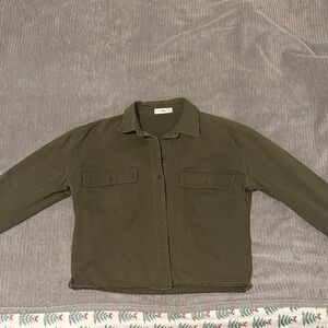 Classic Olive Utility Jacket for Women